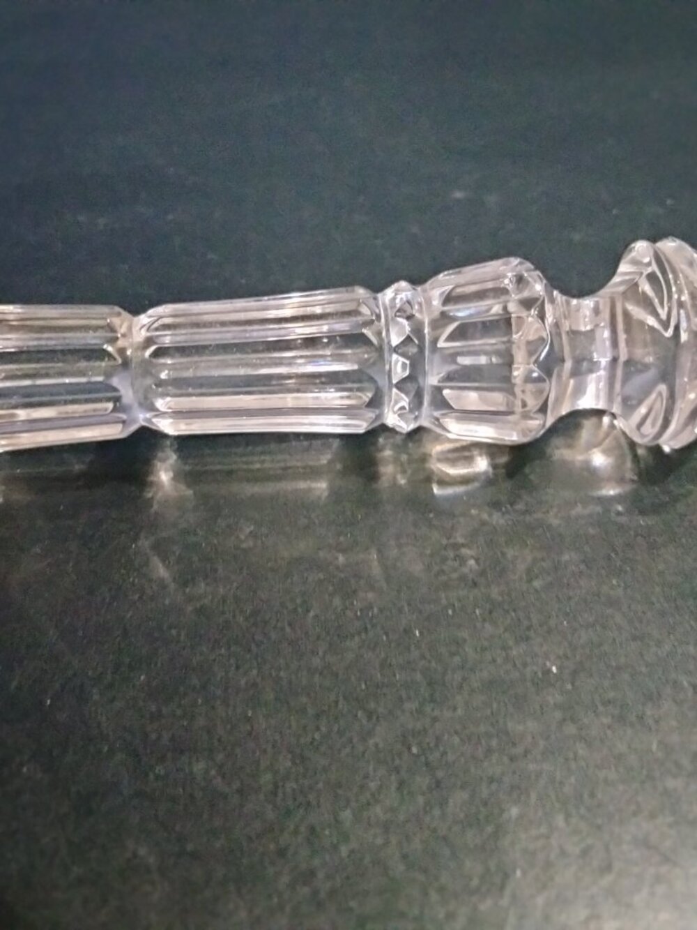 Waterford Crystal Powder Makeup Brush, 6.25” Long, Vintage - Picture 3 of 6